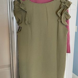 Brand new ruffle short sleeve blouse. x2